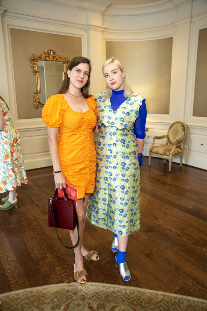 Isabel Wilson, Craft Center curator and exhibitions director Sarah Darro at Houston Center for Contemporary Craft Spring Luncheon (Photo by Jenny Antill Clifton)