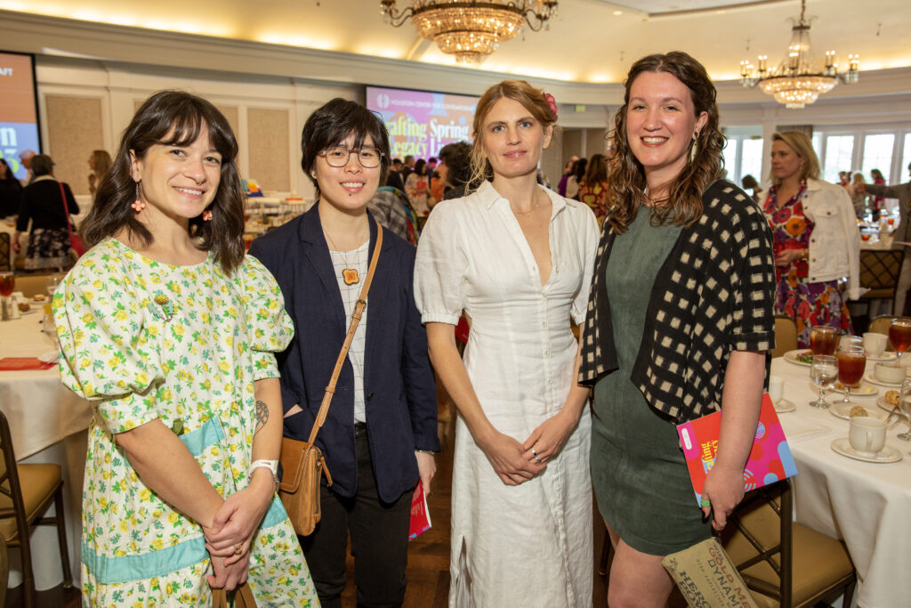 Naomi Peterson, Joyce Lin, Margot Becker, Molly Koehn at Houston Center for Contemporary Craft Spring Luncheon (Photo by Jenny Antill Clifton)