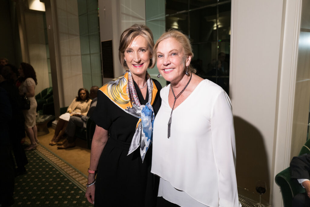 Kelly Whitely, Karen Kershner Slack  at the United Way of Greater Houston 100th anniversary celebration. (Photo by Daniel Ortiz)