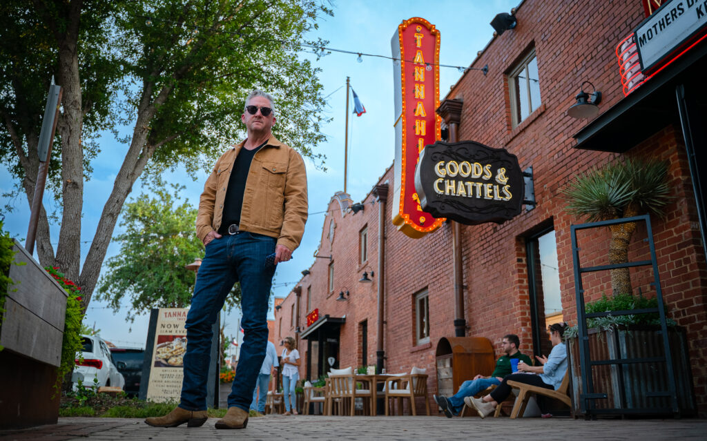 Tim Love models his new Love Collection. (Photo by Daniel Hooks)