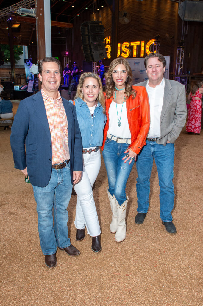 Mark & Leslie Hull, Melissa & Michael Mithoff at the Cattle Barons Ball launch at The Rustic. (Photo by Jacob Power)