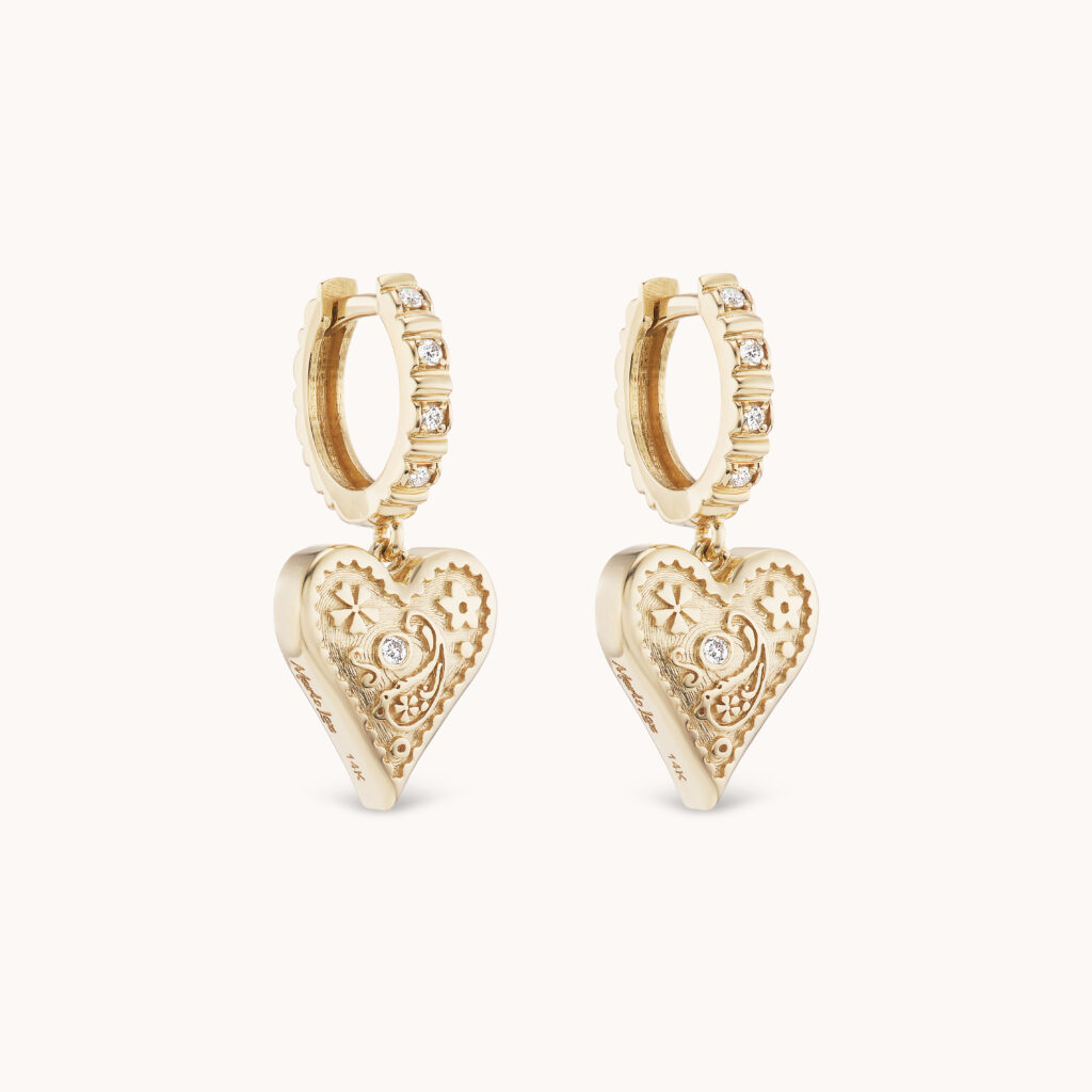 Marlo Laz Southwestern Heart Earrings, MARKET