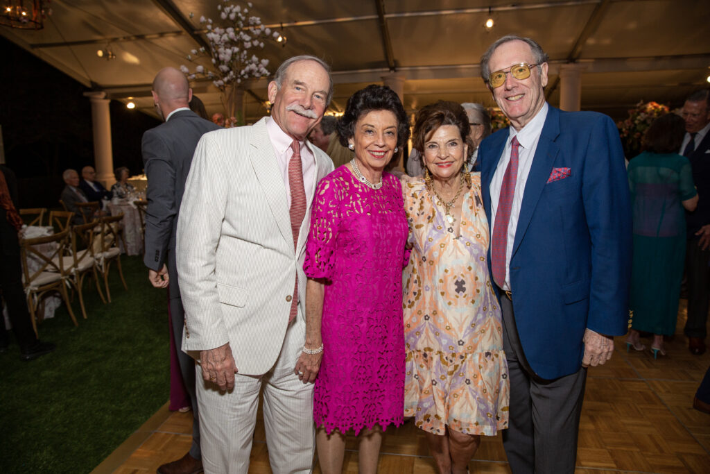Marty & Kathy Goossen, Laura & Bill Wheless at the Bayou Bend Garden Party (Photo by jenny Antill)