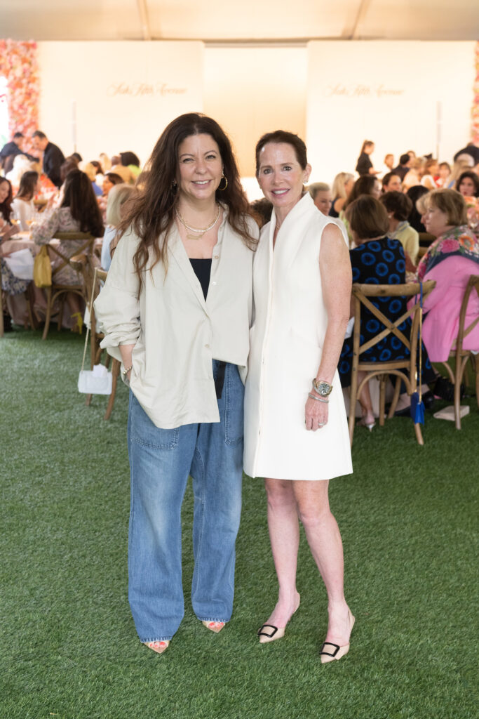 Designer Marzi Petris, chair Martha Long Wade at the Bayou Bend fashion show and luncheon (Photo by Wilson Parish)