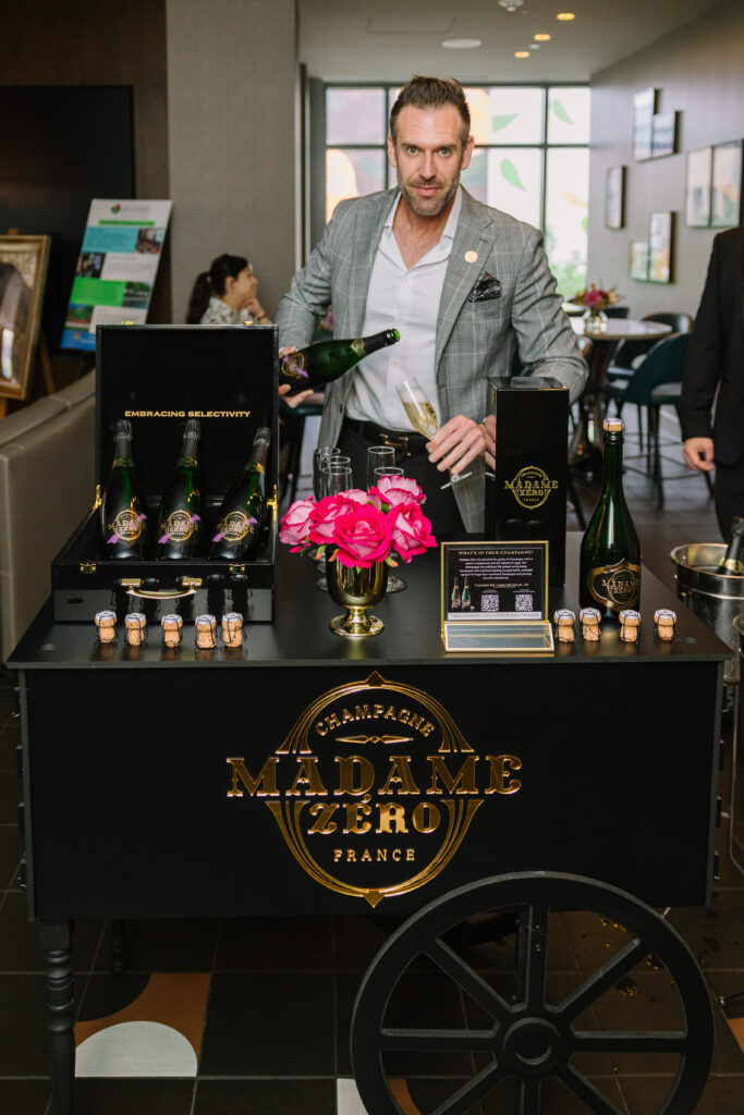 Matthew Massey of Madame Zero Champagne  at the launch party for PaperCity The Woodlands (Photo by Johnny Than)