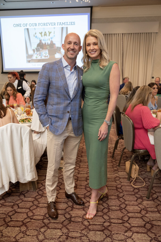 Mike Mahlstedt, Stephanie Sanders at the Arms Wide luncheon held at the Briar Club. (Photo by Jenny Antill)