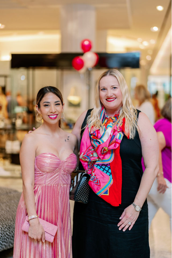 Miriam Valencia, Nicole Brende at the Nancy Owens Breast Cancer Foundation 'Fashion for the Cure' event at Tootsies (Photo by TK Images)