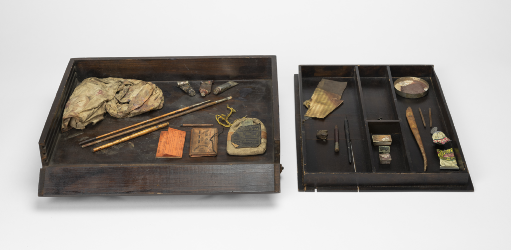 Among the artifacts on view is the sketch box of the Charles M. Russell