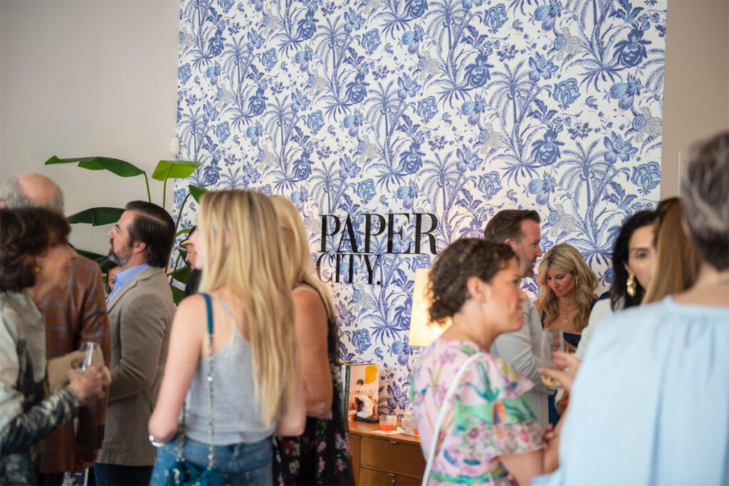 PaperCity adorned by guests there to see William Atkinson's art (Photo by Mark Anthony Nelson)