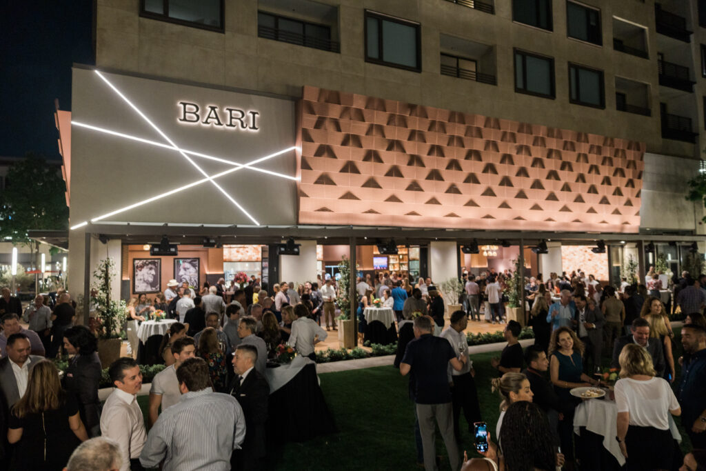 The outdoor patio scene at the opening party for Bari Ristorante in River Oaks District (Photo by Johnny Than)