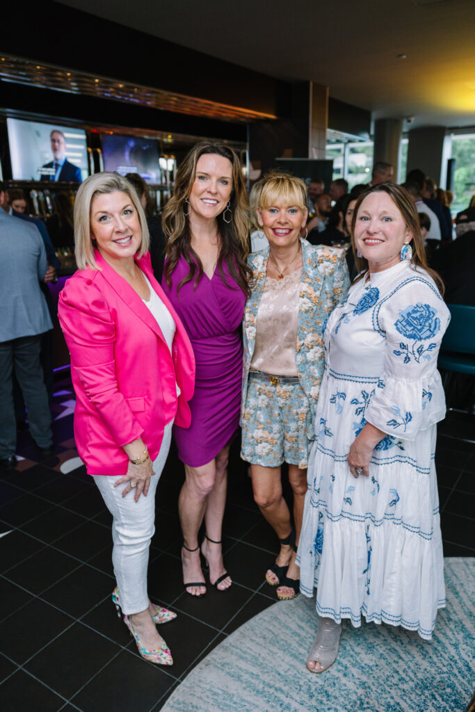 Polly Hunt, Audra Simpson, Bobbi Jo Miller, Alison Judge at the launch party for PaperCity The Woodlands (Photo by Johnny Than)