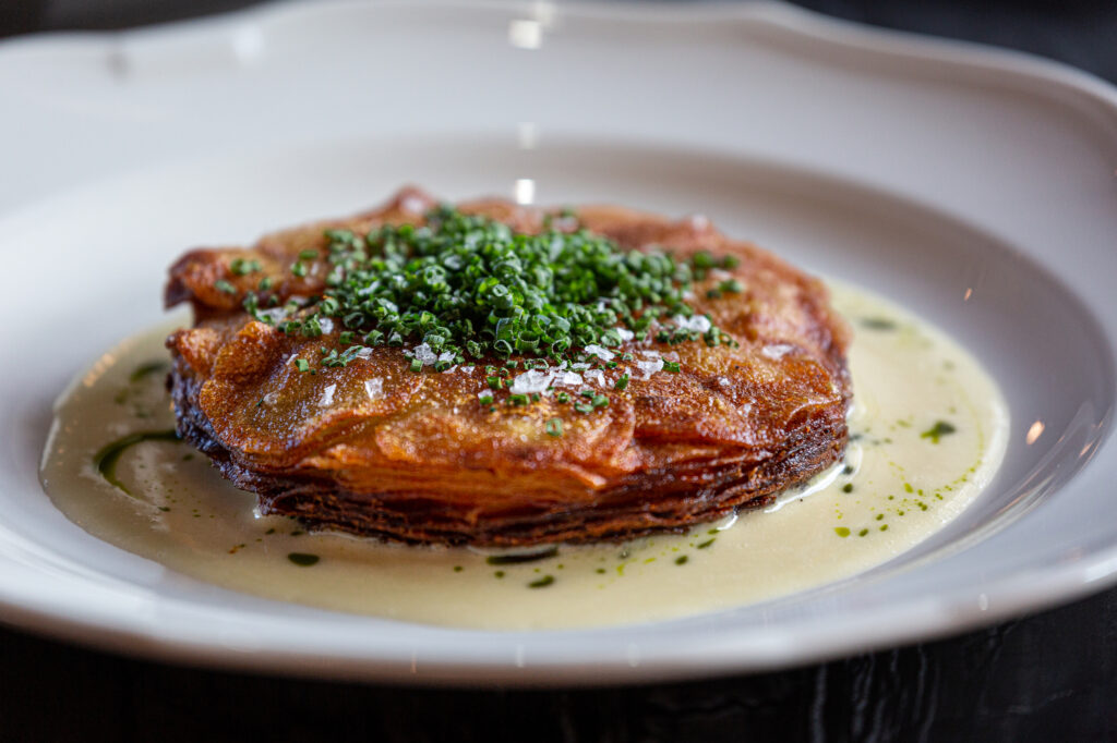 The pommes Anna side dish at Andiron. Photo by Jenn Duncan.