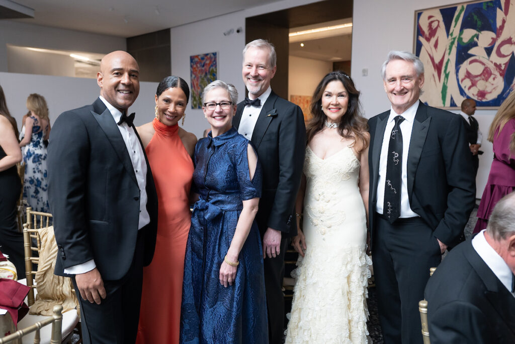 Reggie & Paula DesRoches, Kristen & Matthew Loden, Geraldina & Scott Wise at the Queen Sofia Spanish Institute awards evening at the Museum of Fine Arts, Houston. (Photo by Daniel Ortiz)