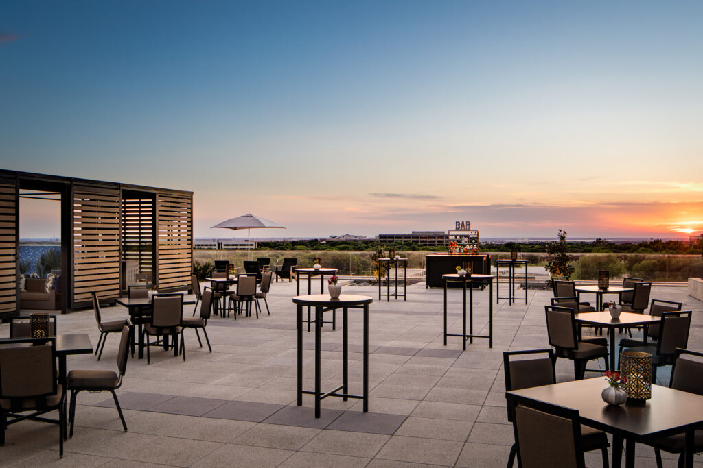 Westward sunsets are the perfect backdrop for any event.