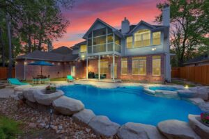 46 S Plum Crest Circle is one of the stunning homes in The Woodlands available in the $1 million range.