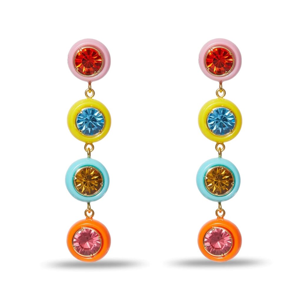 Taffy Rainbow Gumball Linear Earrings, Lele Sadoughi