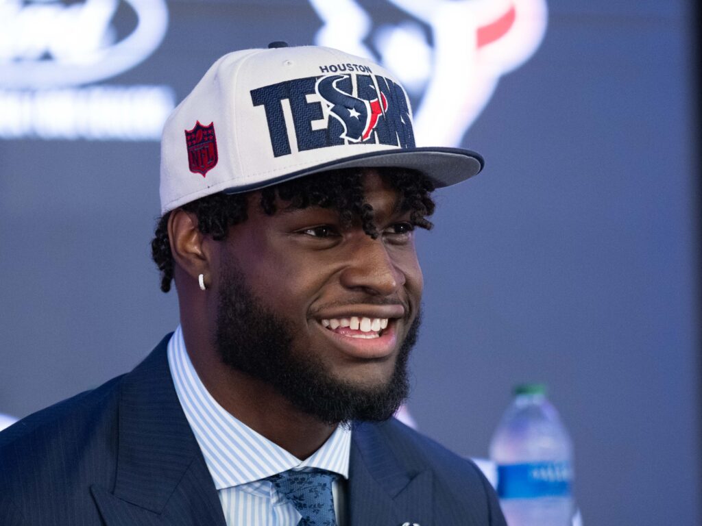 Houston Texans defensive end Will Anderson Jr. must be a star for the Texans' draft day trade to work. Houston Texans quarterback C.J. Stroud  knows he'll have to provide plenty of answers.  (Photo by F. Carter Smith) 