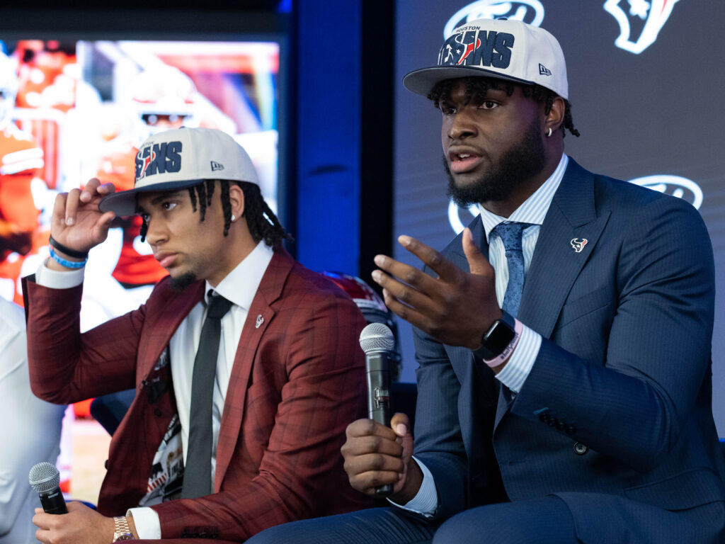 New Houston Texans C.J. Stroud and Will Anderson Jr. have made a good early impression. (Photo by F. Carter Smith)