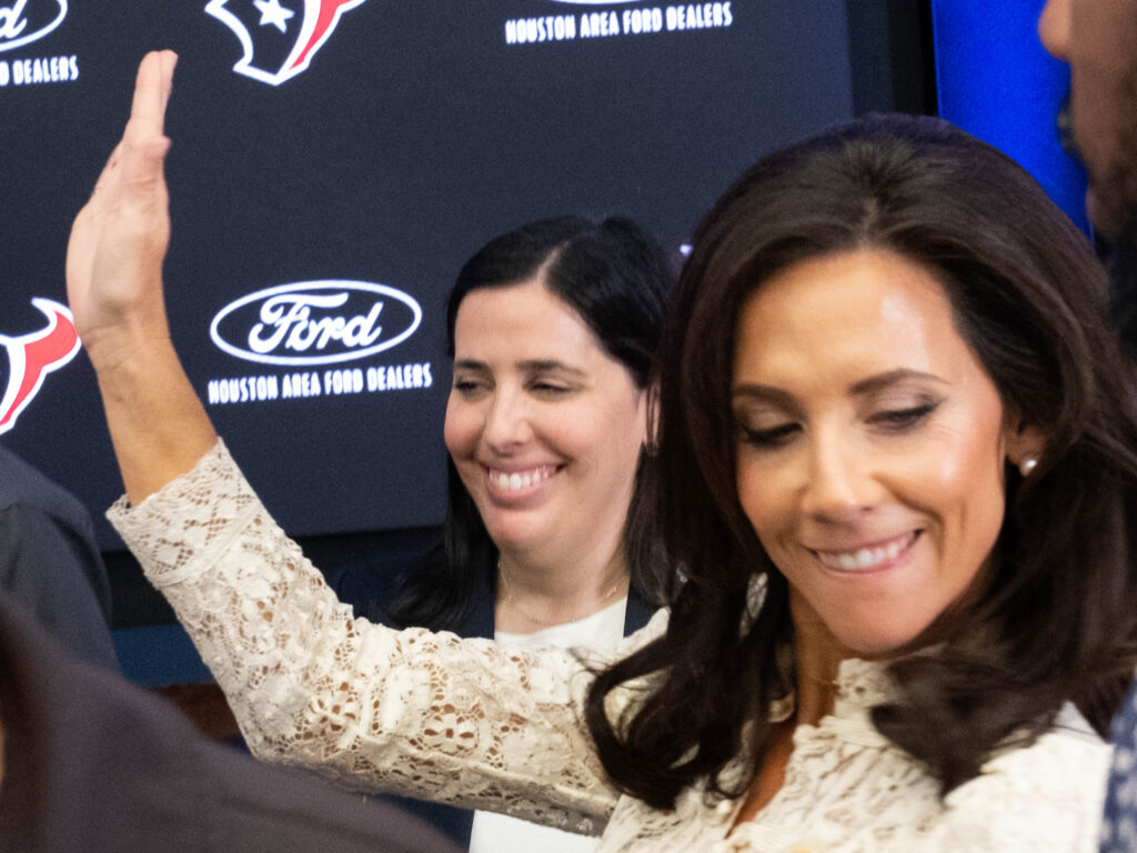 Hannah McNair brings plenty of enthusiasm to the Houston Texans' operation. (Photo by F. Carter Smith)