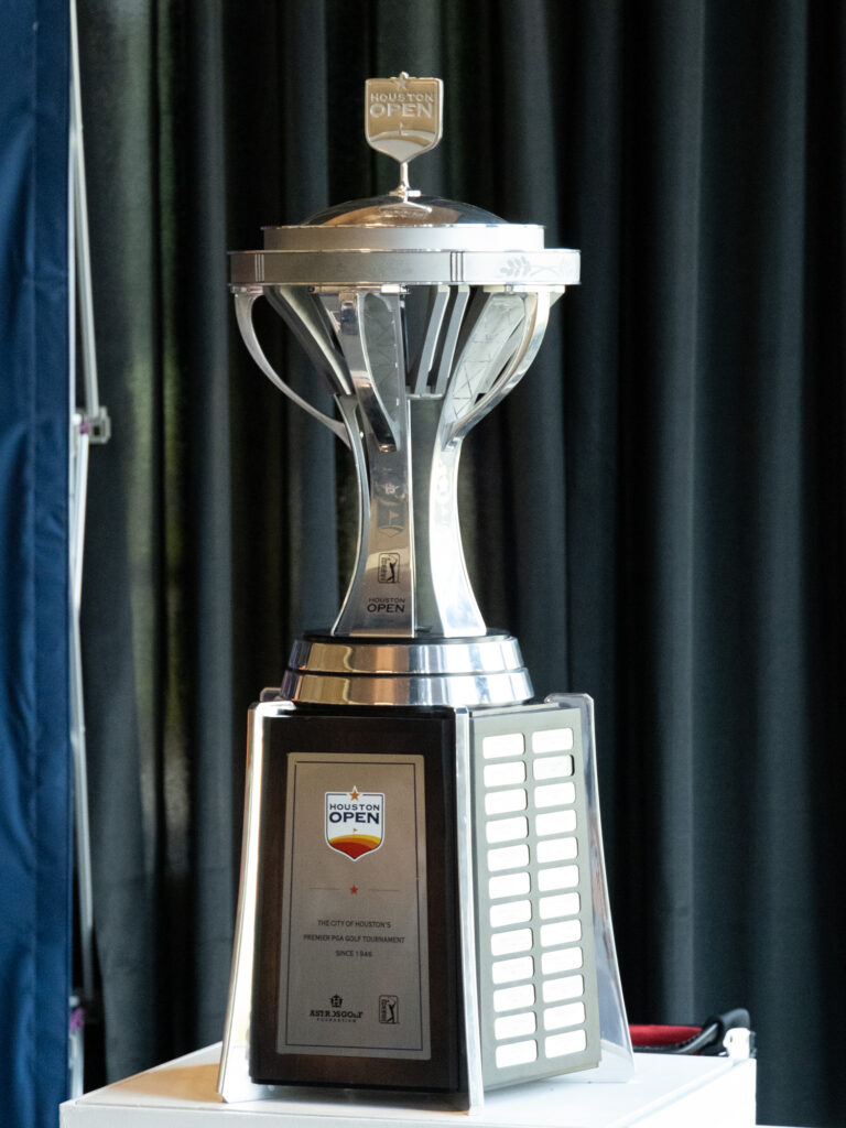 The Houston Open trophy will take on more meaning in the spring — with the purse increased to $9.1 million.  (Photo by F. Carter Smith)