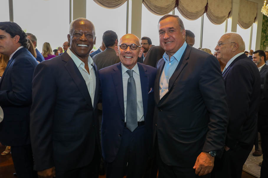 Tony Chase, Jim Postl, Steve Trauber at the Men of Distinction awards luncheon. (Photo by Priscilla Dickson)