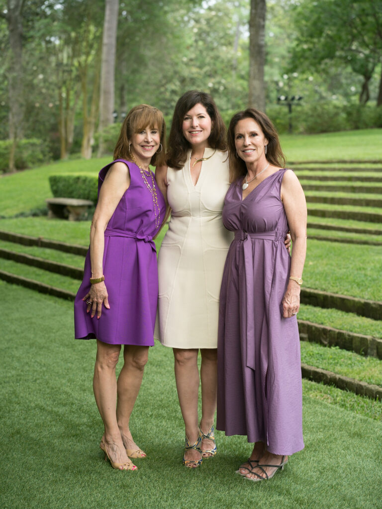 Vicki West, Melissa Sandefer, Joan Duff at the Bayou Bend fashion show and luncheon. (Photo by Daniel Ortiz)