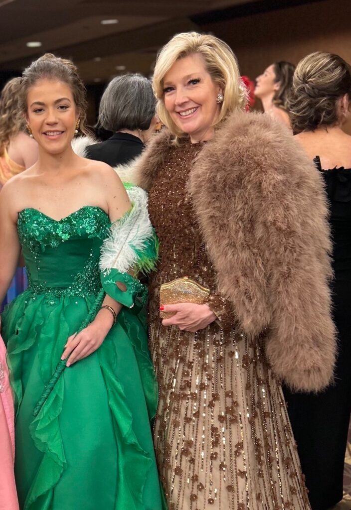 Mary Kate Smith and first time Best Dressed honoree Kathryn Smith at the Knights of Momus presentation in Galveston.