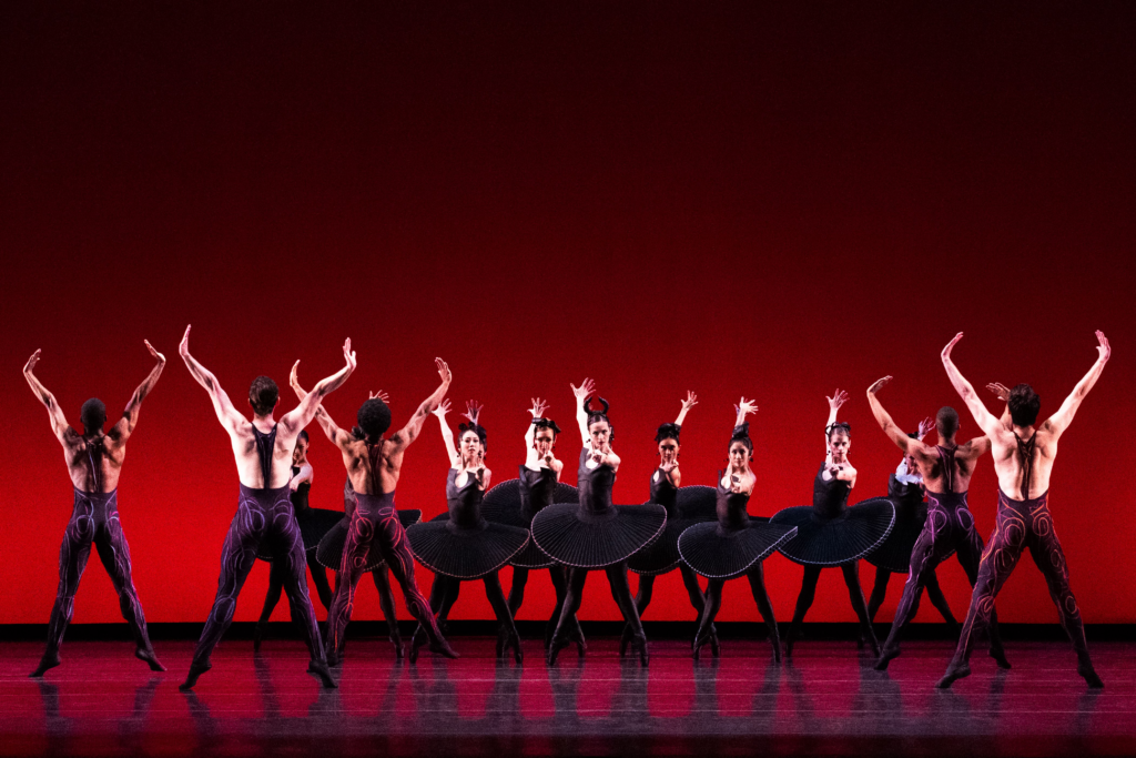 Artists of Houston Ballet in Stanton Welch's "Divergence." (Photo by Lawrence Elizabeth Knox. Courtesy Houston Ballet)
