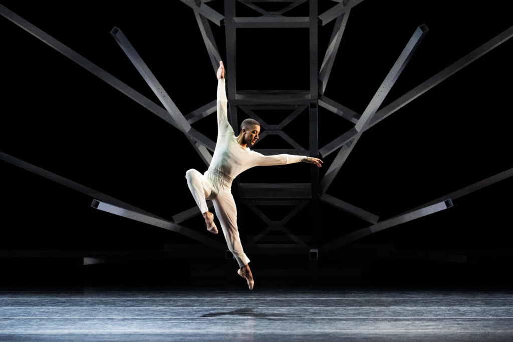 Houston Ballet first soloist Harper Watters in Justin Peck's "Under the Folding Sky." (Photo by Lawrence Elizabeth Knox. Courtesy Houston Ballet)