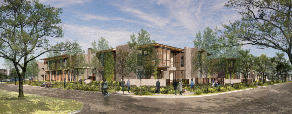 Bunkhouse Hotels' Hotel Saint Augustine, designed by Lake/Flato, promises to change the way Houstonians look at hotels. (Rendering courtesy of Lake/Flato Architects, Ten Eyck Landscape Architects)