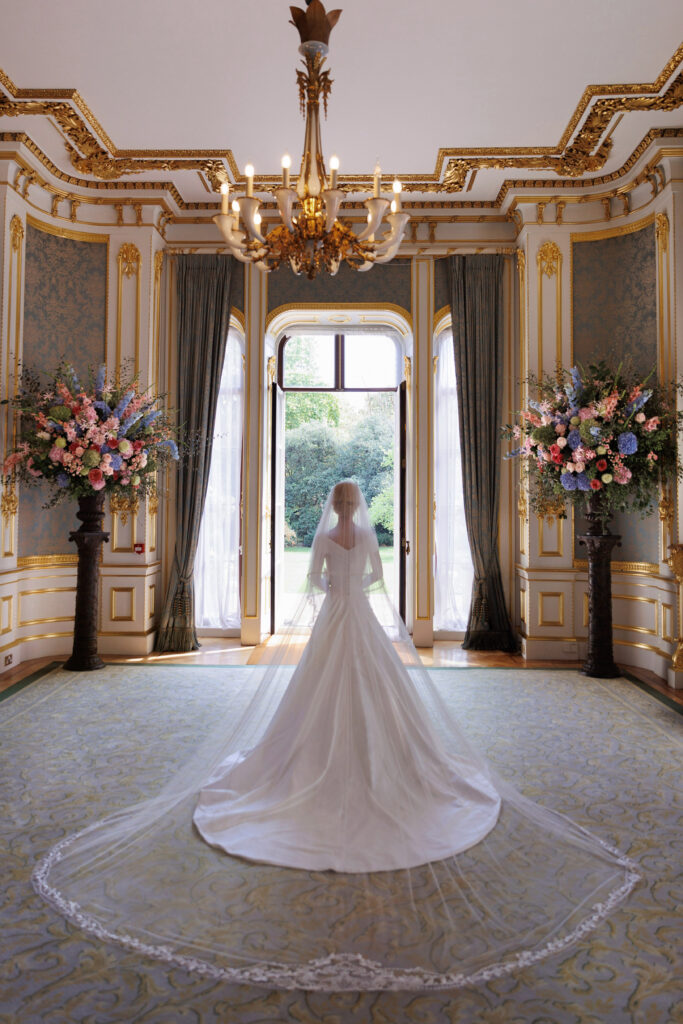 One year in the making, Skylar Pinchal's wedding gown was created for her by designer Phillipa Lepley. (Photo by German Larkin)