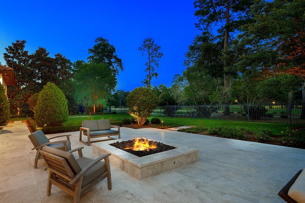 Watch over the fairways as you relax by the fire pit.