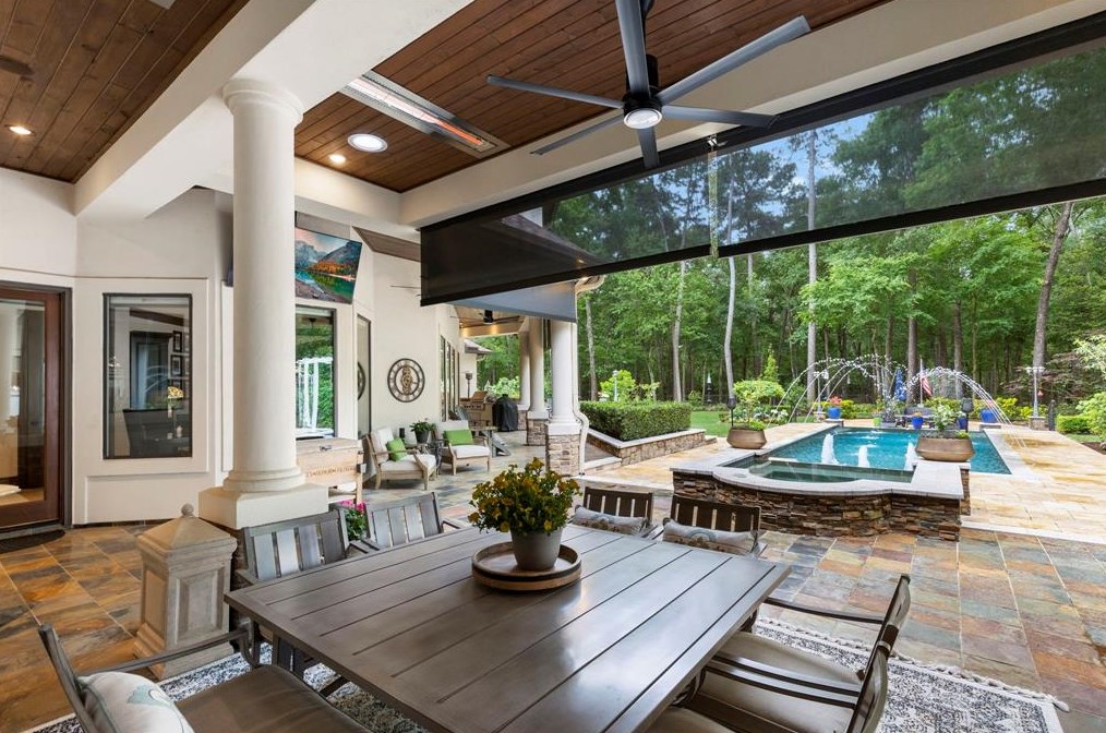 On the market for $2.2m, the pool and patio at 90 S Tranquil Path is one of its key selling points. 
