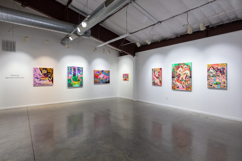 "Familiar" by Big Chicken & Baby Bird at Art League Houston (Photo by Alex Barber, Courtesy of Art League Houston)