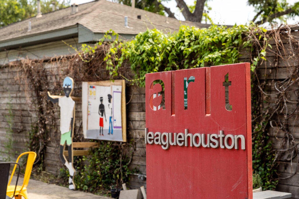 "WE OUTSIDE WIDDIT" by Tyler Deauvea at Art League Houston (Photo by Alex Barber, Courtesy of Art League Houston)