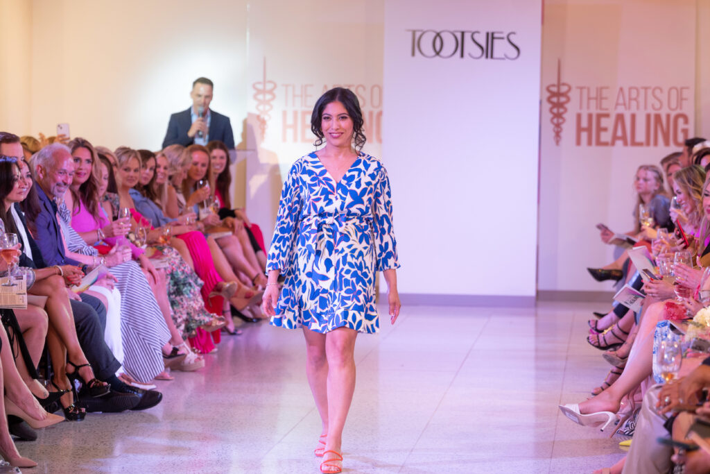 Dr. Alejandra Zarzour on the runway at The Arts of Healing Foundation's Women in Medicine fashion event (Photo by Daniel Ortiz)