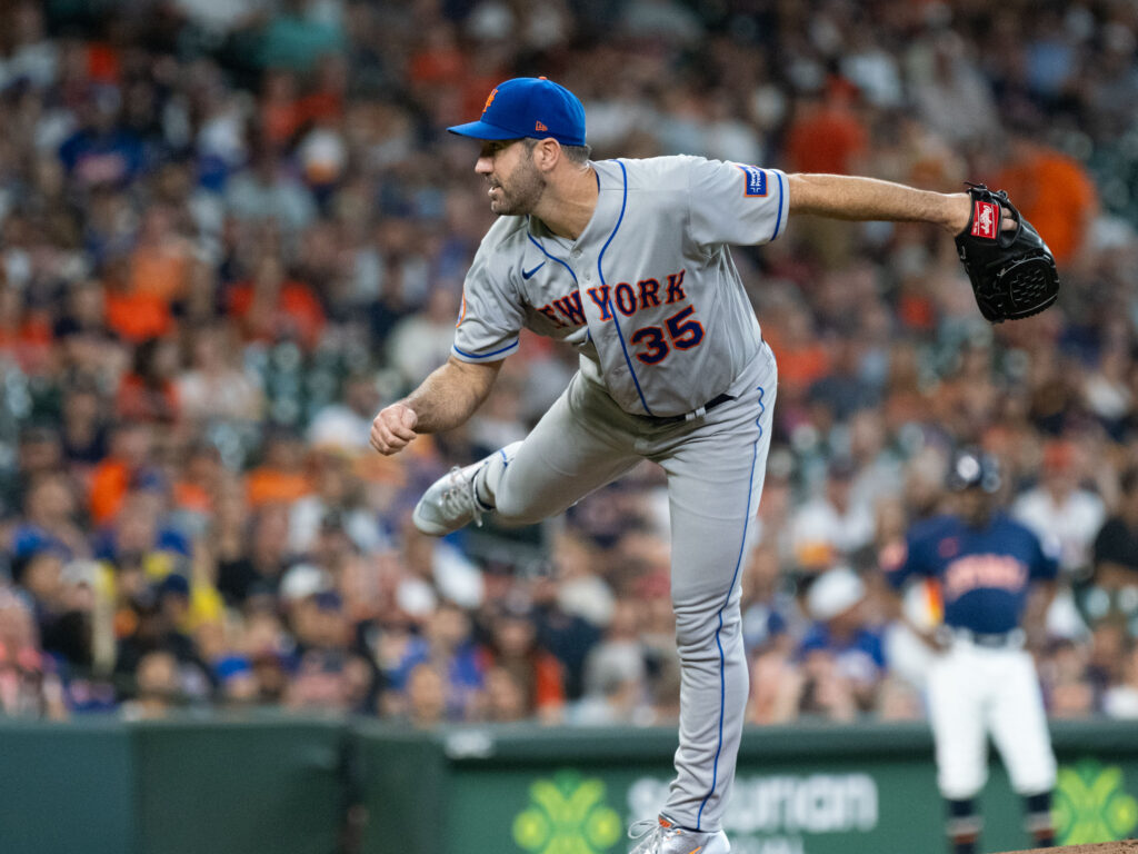 The New York Mets' $43 Million Man Justin Verlander knows that facing the Astros lineup at its best can be a tightrope. (Photo by F. Carter Smith)