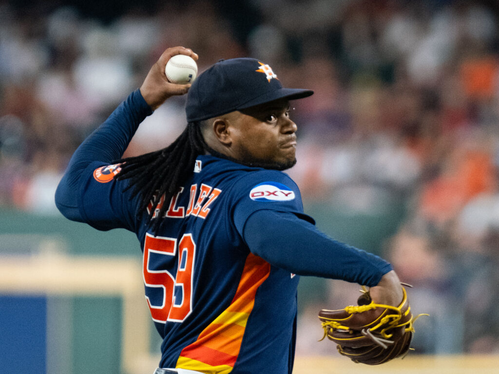 Astros ace Framber Valdez should be at the top of the Cy Young conversation. (Photo by F. Carter Smith)