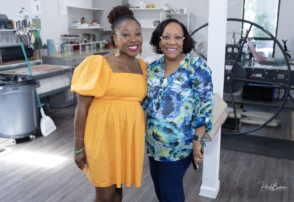 Vernique Francis, Beryl Basham at the April Emerging Collectors Brunch (Photo by Patrick Buckner)