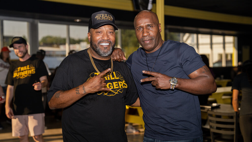Bun B and Willie D of the Geto Boys at the preview of Bun B's Trill Burgers soon to open brick and mortar hot spot. (Photo by Mark Champion)
