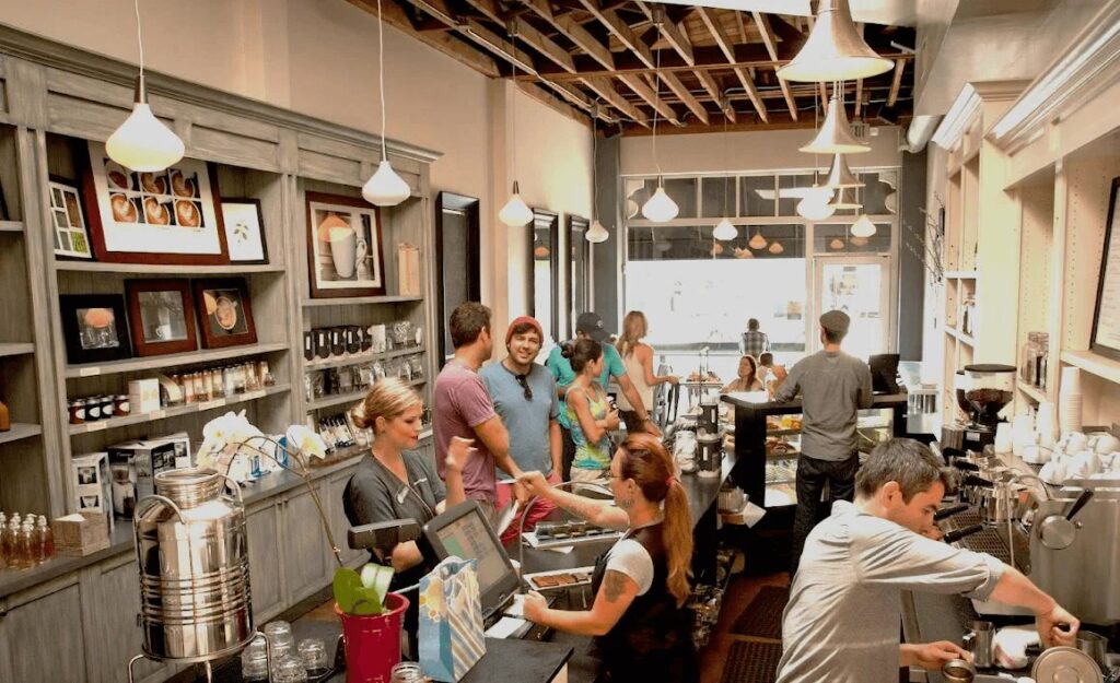 Caffe Luxxe is a great place to grab a coffee along Montana Avenue.