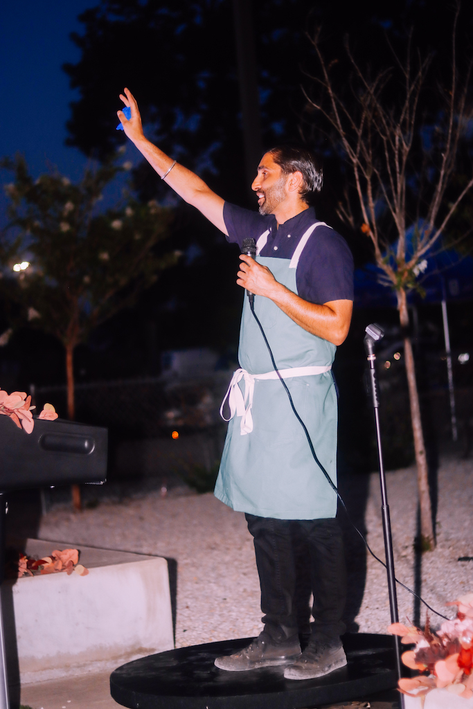 Chef Sunny Vohra at the SEBAS Foundation Live Fire Event  (Photo by AM Photography)