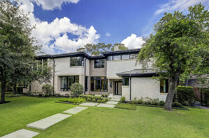 The contemporary dwelling at 410 Coachman Street in Bunker Hill hits the market this week with a $5.3 million list price, listed with Laura Sweeney of Compass. (Photo by TK Images)