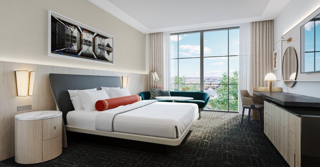 Crescent Hotel - sleek and modern bedrooms with all the amenities of home.