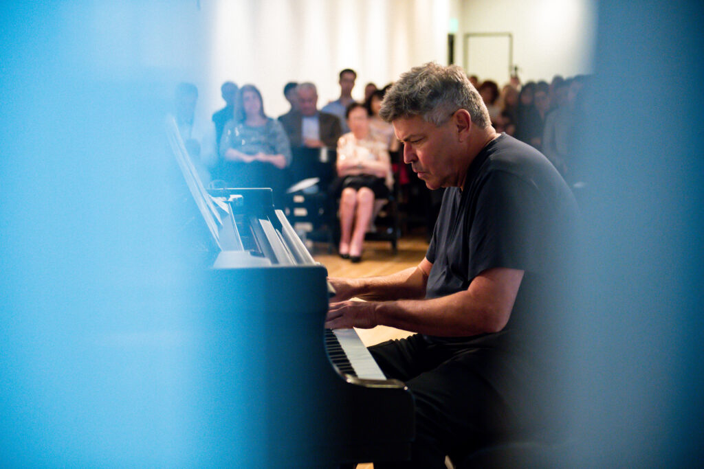Dr. John Michael Sanchez performing at the Steinway physicians concert at MATCH. (Photo by Matthew Rood) (Photo by Matthew Rood)