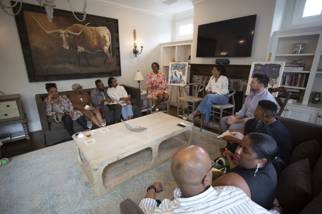 Shavon Morris, Lauren Body, Troy Hamm, Terri Hamm, Jakeen Johnson, Zsavon Butler, John Abodeely at the March Emerging Collectors Brunch (Photo by Mark Francis)