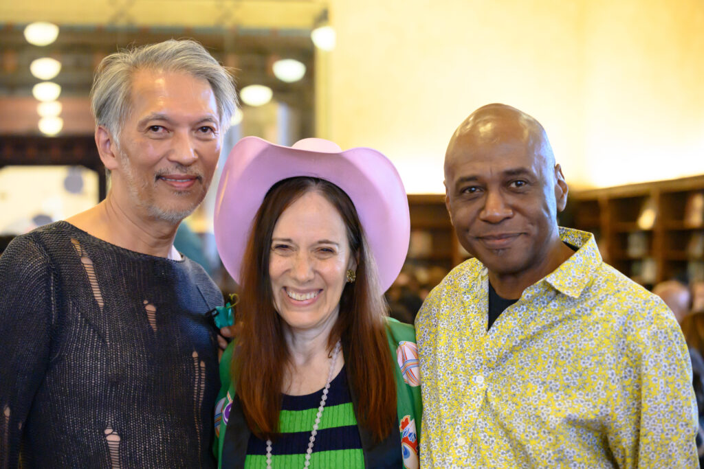 Marc Nguyen, Catherine D. Anspon, Selven O'Keef Jarmon at the Ascend AAPI Spring Fashion Show (Photo by Ken Jones)