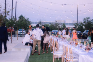 Guests mingling during cocktail hour (Photo by AM Photography)