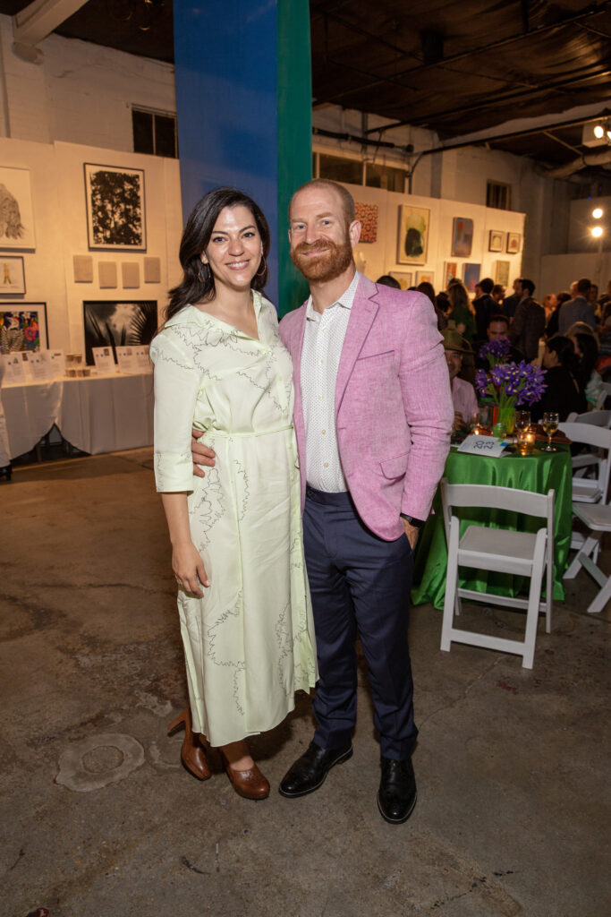 Lindsay Davis, Joseph Cohenat the 2023 Glasstire Party & Auction (Photo by Jenny Antill Clifton)