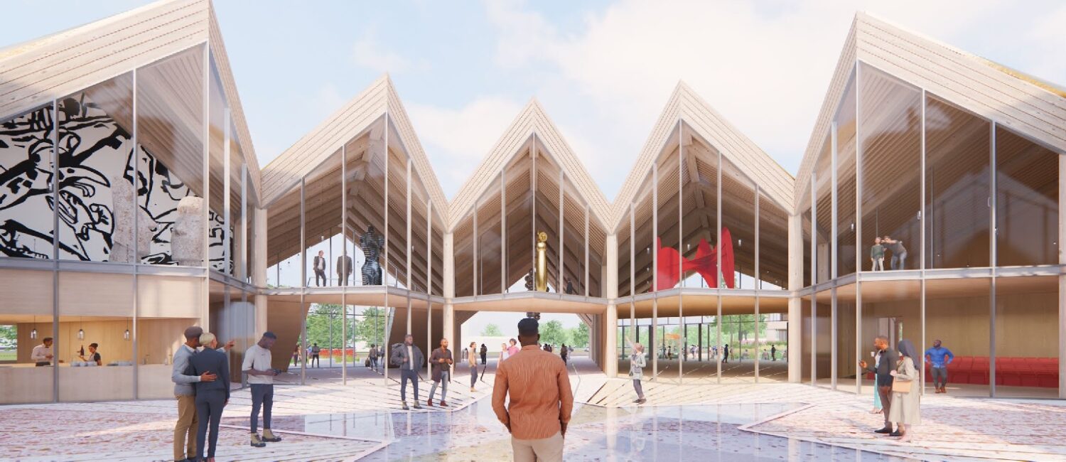 June – a single star will become a central feature in the courtyard’s terrazzo flooring.